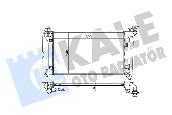 Toyota Avensis Corolla 1.4-1.6 VVTİ Radyatör KALE-RADYATOR