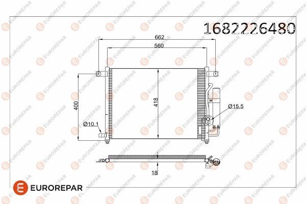 Chevrolet Aveo Klima Radyatörü Kondenseri EUROREPAR