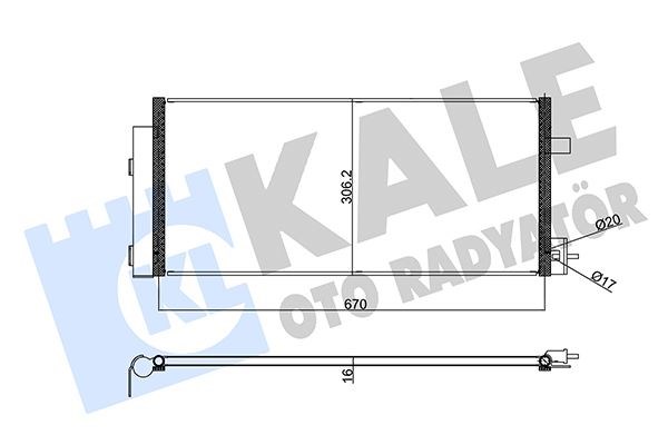 Chevrolet Aveo Kondenser Alüminyum Bronz KALE-RADYATOR