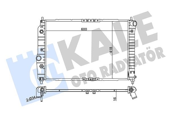 Chevrolet Aveo Su Radyatörü Otomatik KALE-RADYATOR