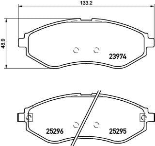 Chevrolet Aveo 2005- Kalos 2002- Ön Fren Balatası BREMBO