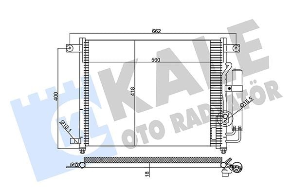 Chevrolet Aveo Klima Radyatörü 1.4i 16V KALE-RADYATOR