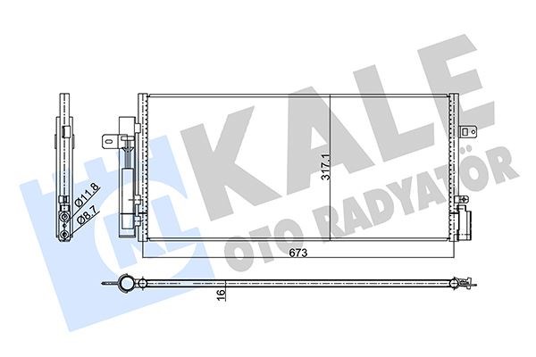 Chevrolet Aveo Klima Radyatörü Kondenser KALE-RADYATOR