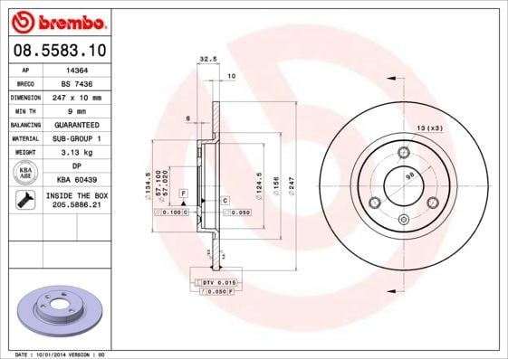 Citroen AX Ön Fren Aynası Dolu BREMBO