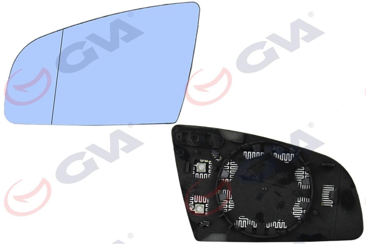 Ayna Camı Elektrikli Isıtmalı Sol Mavi Audi A3 00-03 Asferik Vm-008Aghl
