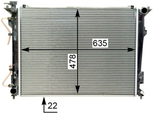 Hyundai Azera Motor Su Radyatörü MAHLE