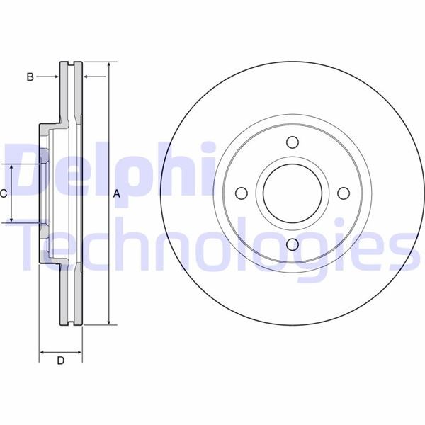 Ford B-Max Ön Fren Disk Aynası DELPHI