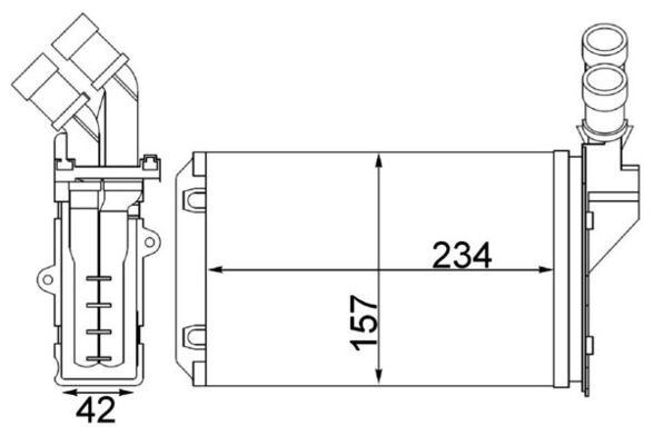 Citroen Berlingo Kalorifer Radyatörü MAHLE
