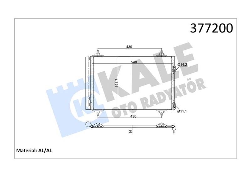 Klima Kondenseri Berlingo Partner 307 308 508 5008 3008 C4 DS4 DS5 KALE-RADYATOR