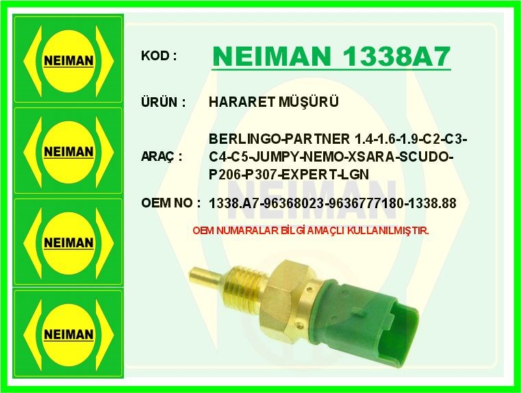 Citroen Berlingo Partner Hararet Müşürü 1.4-1.6-1.9 BESCHER