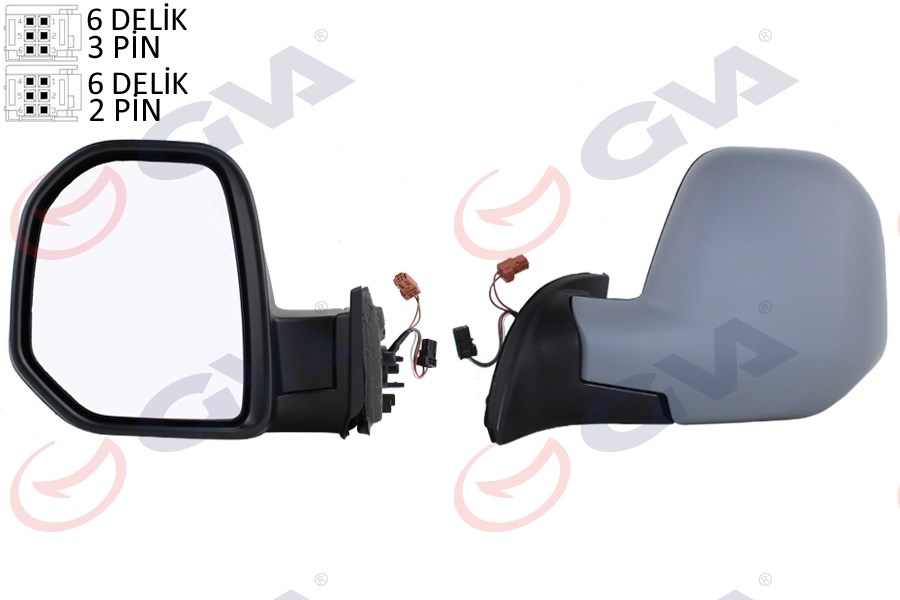 Citroen Berlingo Peugeot Partner Sol Dış Dikiz Aynası Elektrikli Isıtmalı... GVA