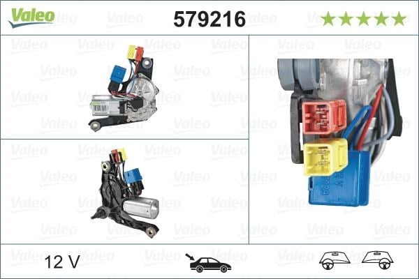 Peugeot Bipper Arka Silecek Motoru VALEO