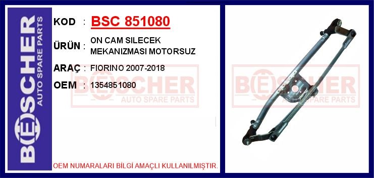 Peugeot Bipper Ön Cam Silecek Mekanizması Motorsuz BESCHER