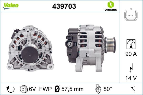 Peugeot Bipper Citroen Nemo Alternatör Komple 14V 90A 1.4 HDI VALEO
