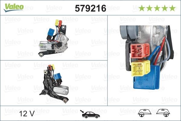 Peugeot Bipper Arka Silecek Motoru VALEO