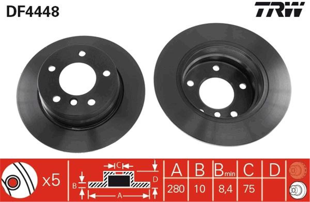 Bmw E81 E87 Fren Diski Arka 34216855001