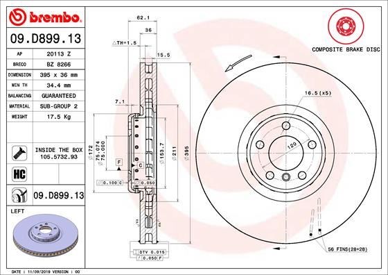 BMW Ön Fren Diski Composite BREMBO