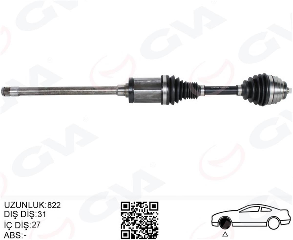 Bmw X1 E84 (09>15) Komple Aks Ön Sağ 822Mm 31607605512
