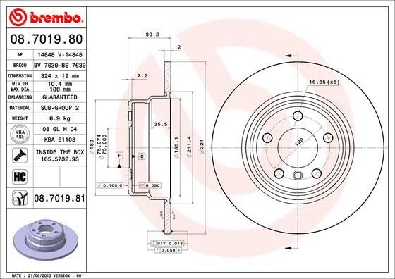 BMW X5 E53 Arka Fren Diski BREMBO