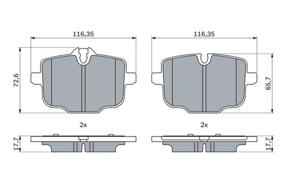 Bmw G30 G38 G32 G11 G12 G16 G01 G02 G05 G06 G07 Fren Balatası Arka 34216890353-34216870552