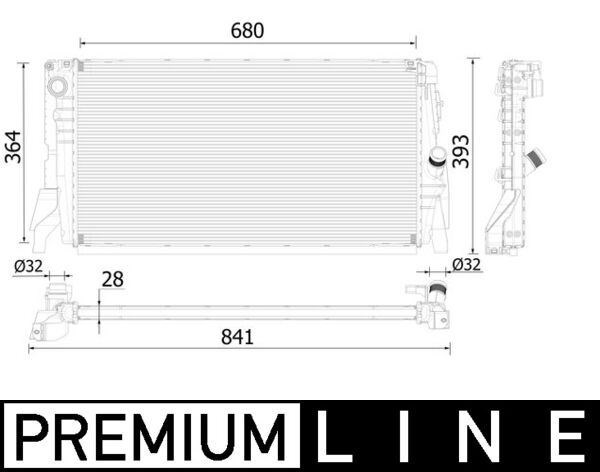 BMW F52 F45 F46 F48 F49 F39 Mini F54 F55 F56 F57 F60 Motor Su Radyatörü MAHLE
