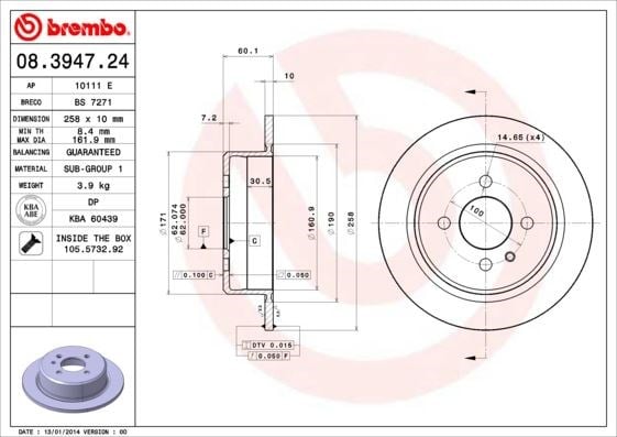 BMW Arka Fren Diski Standard BREMBO