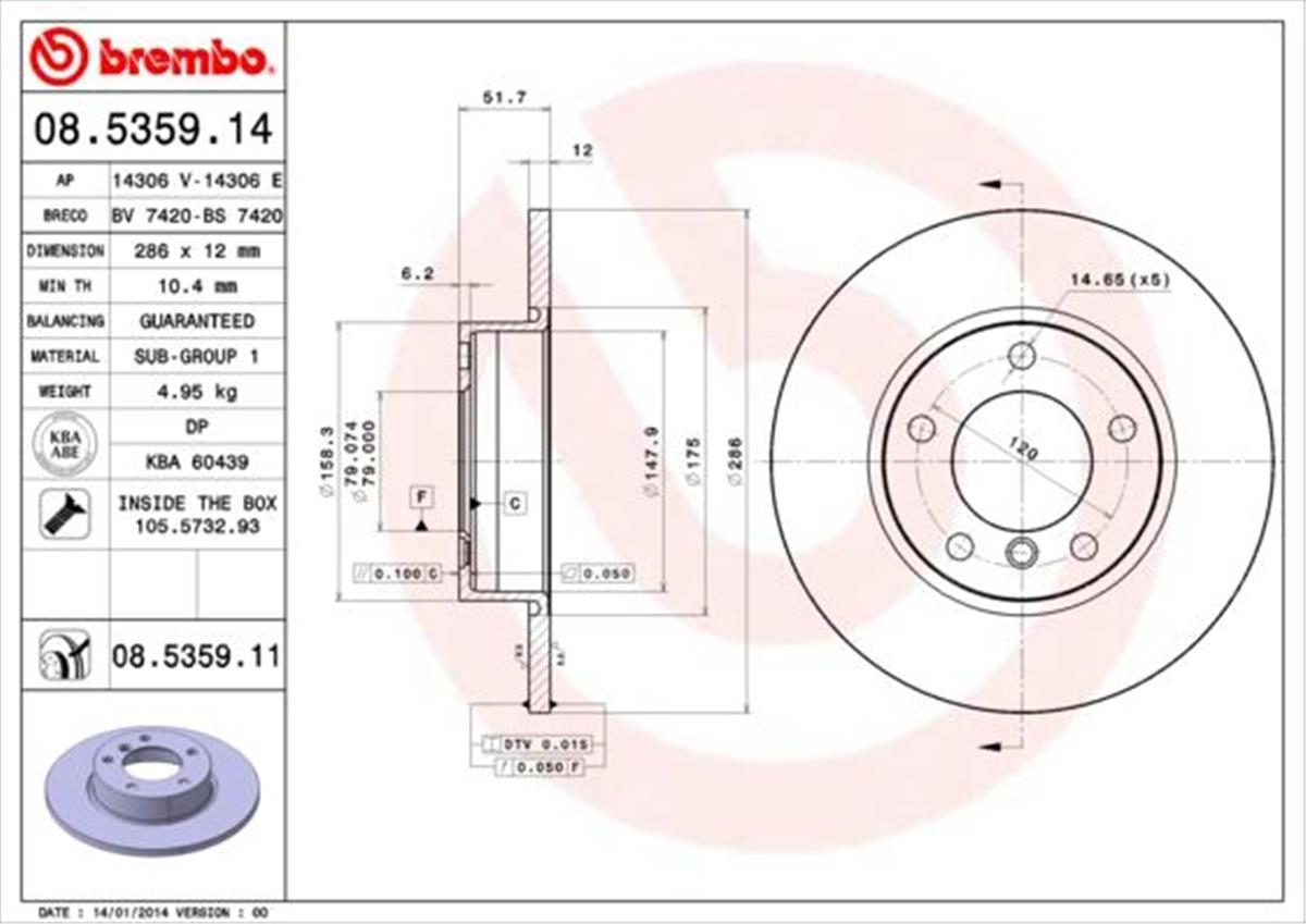 Bmw E36 (91-98) Fren Diski Ön 34116757751