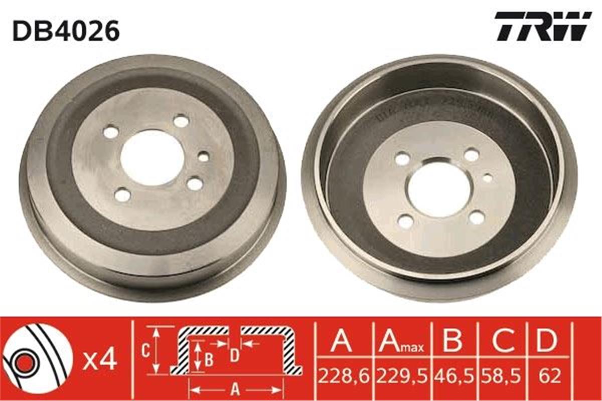 Bmw E30 Fren Kampanası Arka 34211156297-34211158556-342111