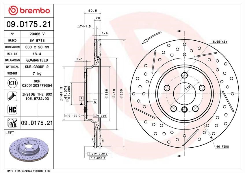 BMW 1 F40 2 Gran Coupe F44 Fren Diski BREMBO