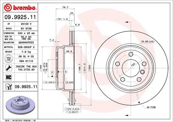 BMW X5 E70 F15 X6 E71 F16 Arka Fren Diski BREMBO