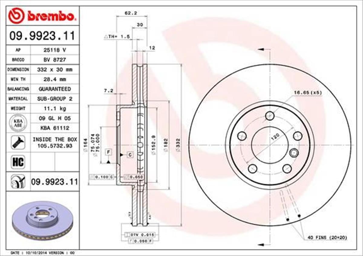 Bmw X5 E70 F15 E71 F16 Fren Diski Ön 34116793245-34116868939-341168