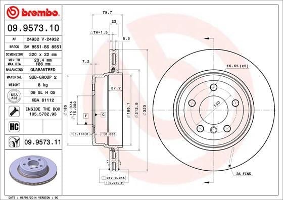 BMW X3 E83 Arka Fren Diski Kaplamalı BREMBO