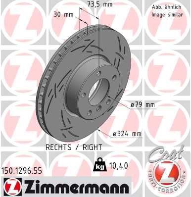 BMW 5 Serisi Ön Fren Aynası Havalı 324 / 30-28.4 mm ZIMMERMANN