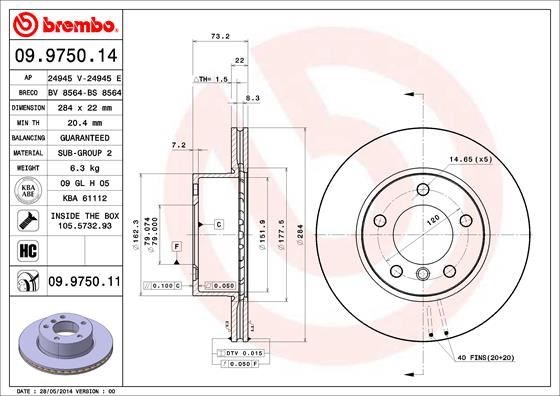 BMW 1 Serisi E87 Ön Fren Diski Kaplamalı BREMBO