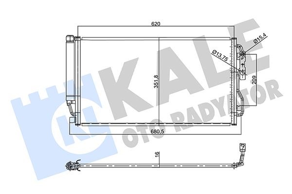 BMW 1 F20 2 F22 3 F30 4 F33 Kondenser Alüminyum/Pirinç Kurutuculu KALE-RADYATOR