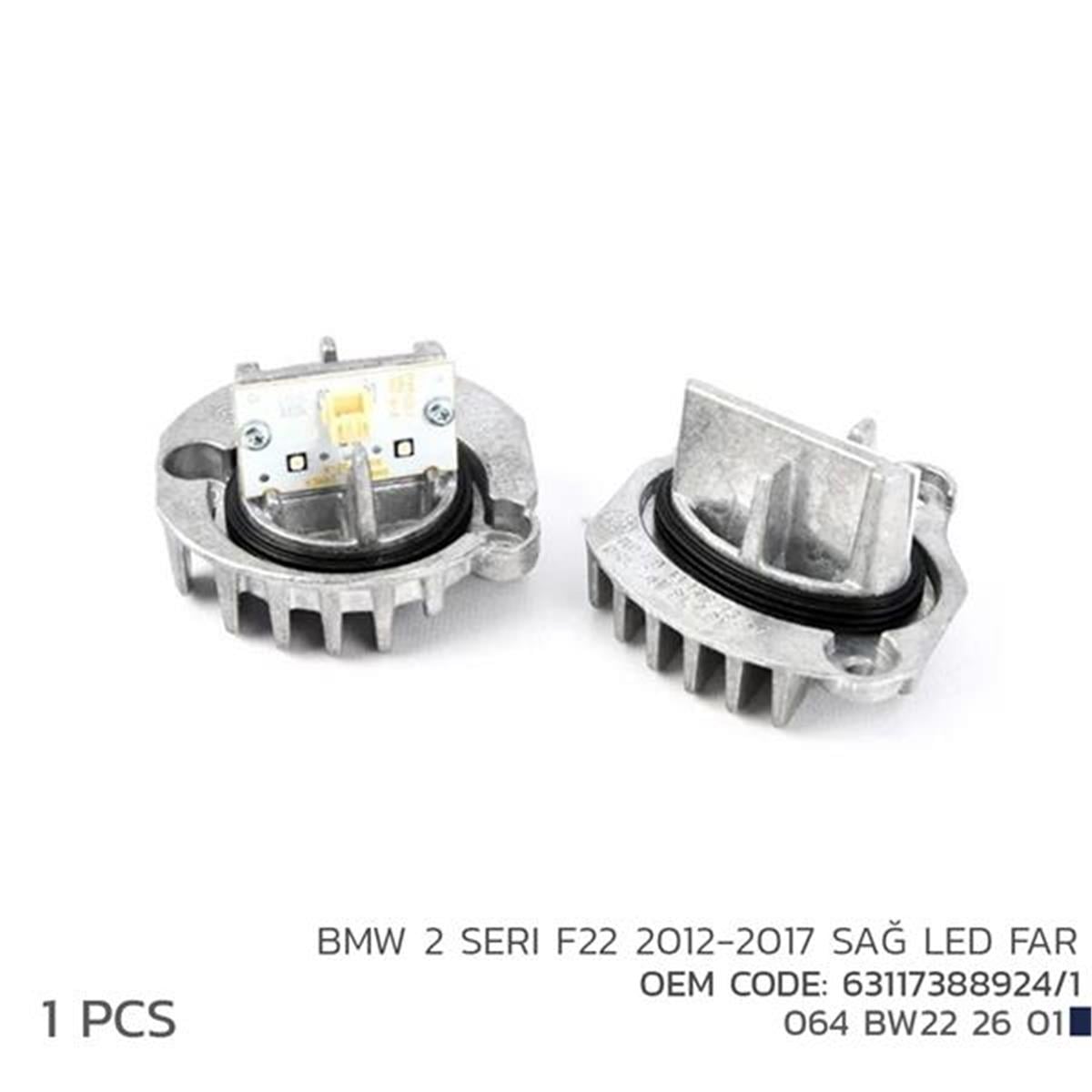Bmw 2 F22 (2012-2017) Sağ Led Far Modül 63117388924-1