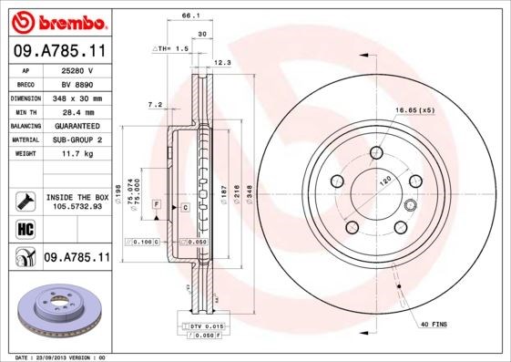 BMW Ön Fren Diski UV Coated BREMBO