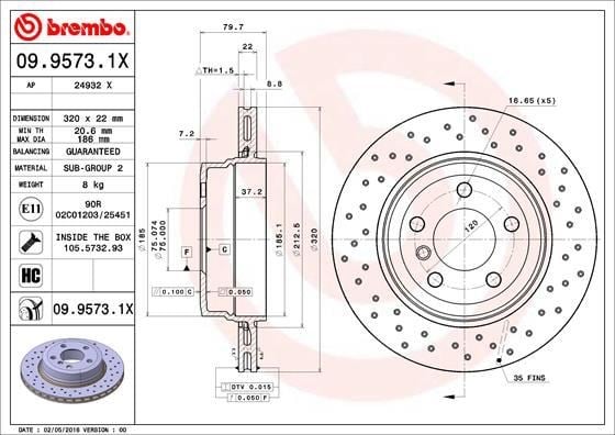 BMW Arka Fren Diski Xtra BREMBO