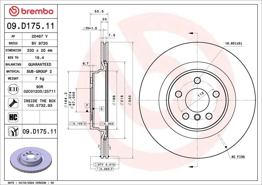 BMW 1 2 X1 X2 Fiat Scudo Fren Diski BREMBO
