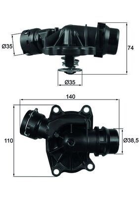 BMW M57 Termostat 88 C MAHLE