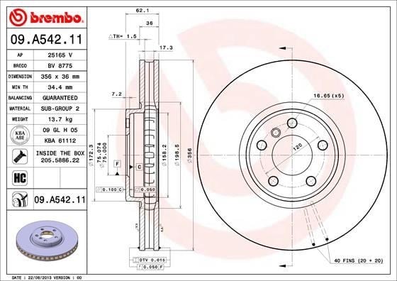 BMW Ön Fren Diski UV Kaplamalı BREMBO
