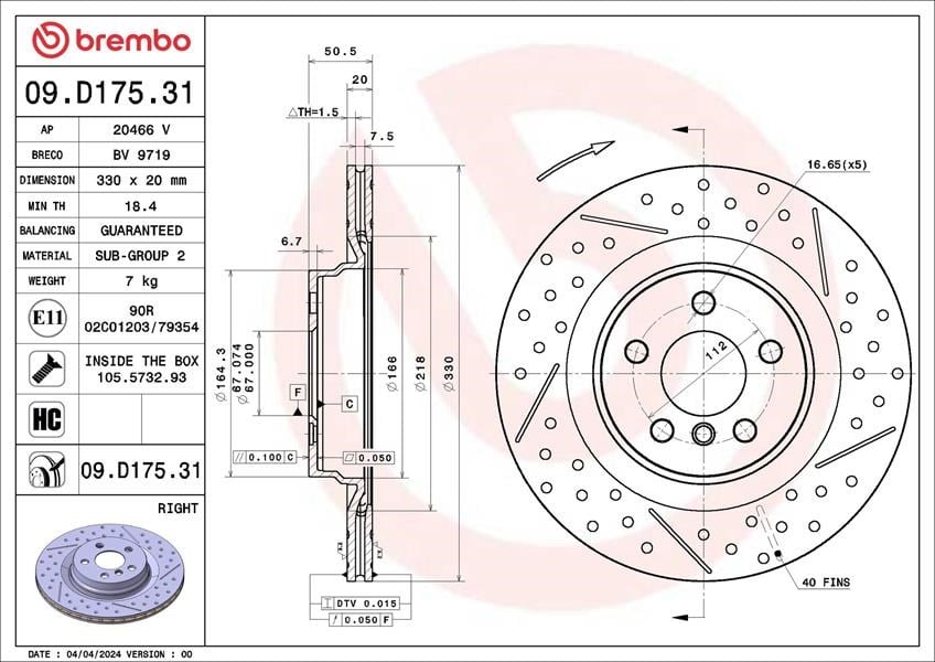 BMW 1 F40 2 Gran Coupe F44 Fren Diski BREMBO