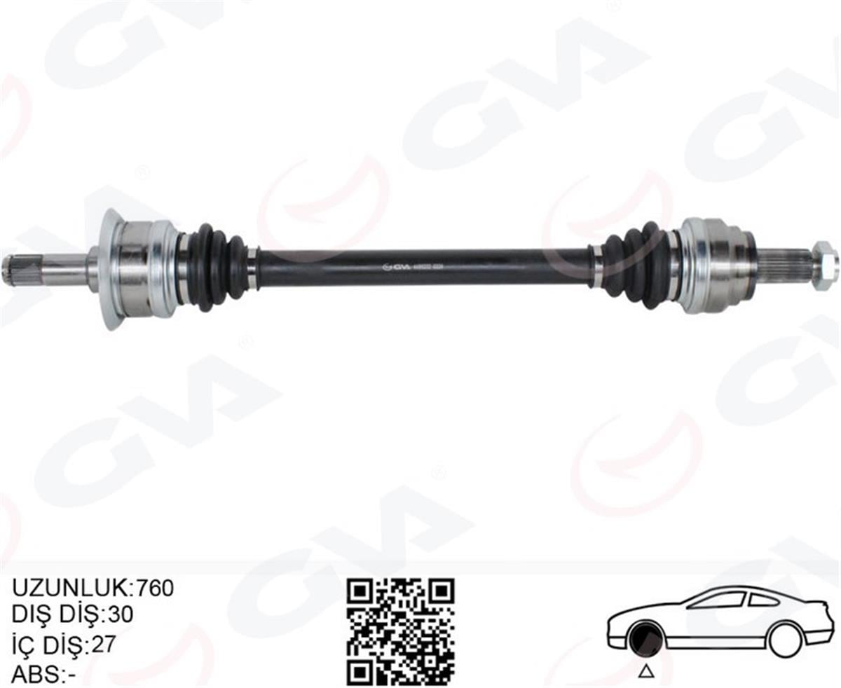 Bmw N20 F10 F12 F13 F06 Komple Aks Arka Sol 760Mm 33207630183-33207581027-332075