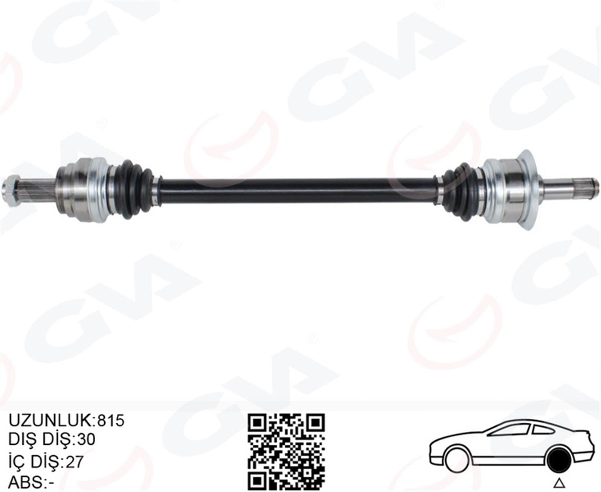 Bmw F10 F12 F13 F06 N20 Komple Aks Arka Sağ 814Mm 33207630184-33207581028-332075