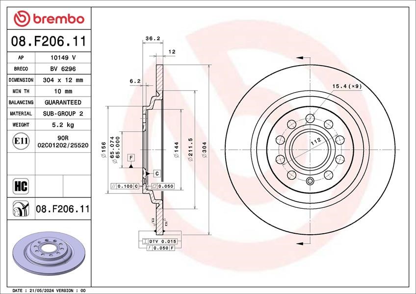 BMW i4 MG HS Pilot Roewe RX5 Max Fren Diski BREMBO