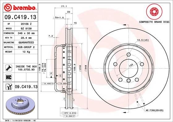 BMW Ön Fren Diski Composite BREMBO
