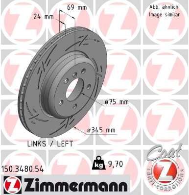 BMW 5 Serisi F10 F07 F11 Arka Fren Diski ZIMMERMANN
