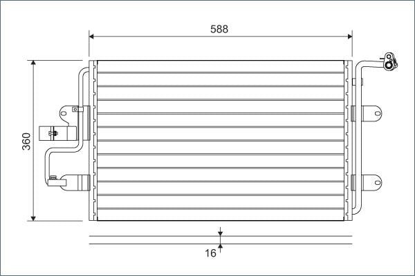 Volkswagen Bora Golf Audi A3 Skoda Octavia Seat Leon Toledo Klima Kondenser VALEO