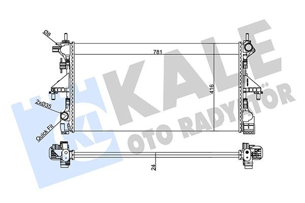 Peugeot Boxer Su Radyatörü KALE-RADYATOR