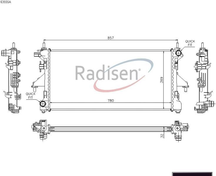 Peugeot Boxer Motor Su Radyatörü 2.2 HDi Klimasız RADISEN